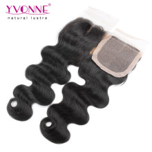 Middle Part Brazilian Body Wave Silk Base Closure